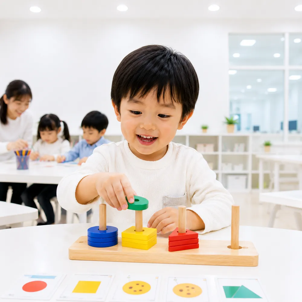幼児の知育教育の授業シーン
