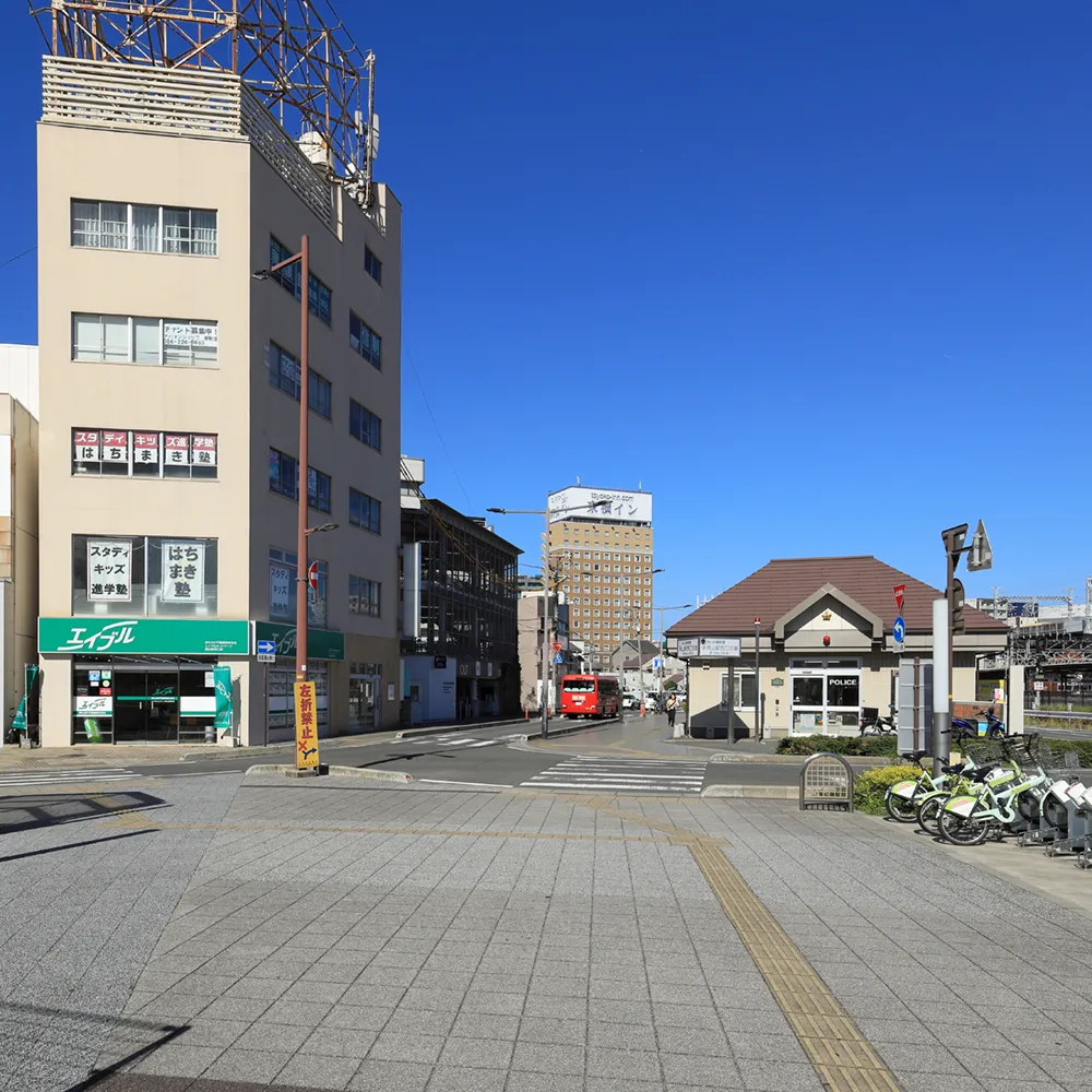 岡山駅西口周辺と志専会と交番