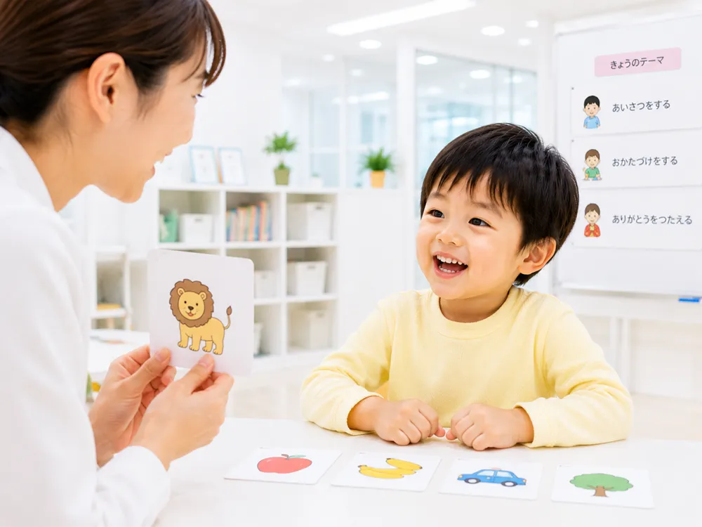 幼児のための知育教育の無料体験会での授業風景